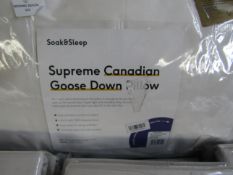 Soak & Sleep Soak & Sleep 100% Canadian Goose Down Standard Pillow - Soft RRP 195