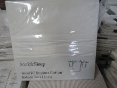 Soak & Sleep Soak & Sleep White 1000 Thread Count Supima Cotton Superking Housewife Pillowcase Pair