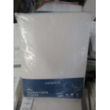 Soak & Sleep Soak & Sleep White/Natural Seersucker Stripe Double Duvet Cover RRP 24
