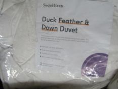 Soak & Sleep Duck Feather & Down Duvet King Size All Season RRP 83