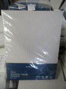 Soak & Sleep Soak & Sleep White/Natural Seersucker Stripe Single Duvet Cover RRP 18