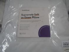Soak & Sleep Soak & Sleep Soft As Down Microfibre Square Size Pillow - Soft/Medium RRP 24