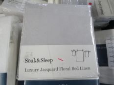 Soak & Sleep Soak & Sleep Chalk Pure Hemp Superking 30cm Fitted Sheet RRP 52