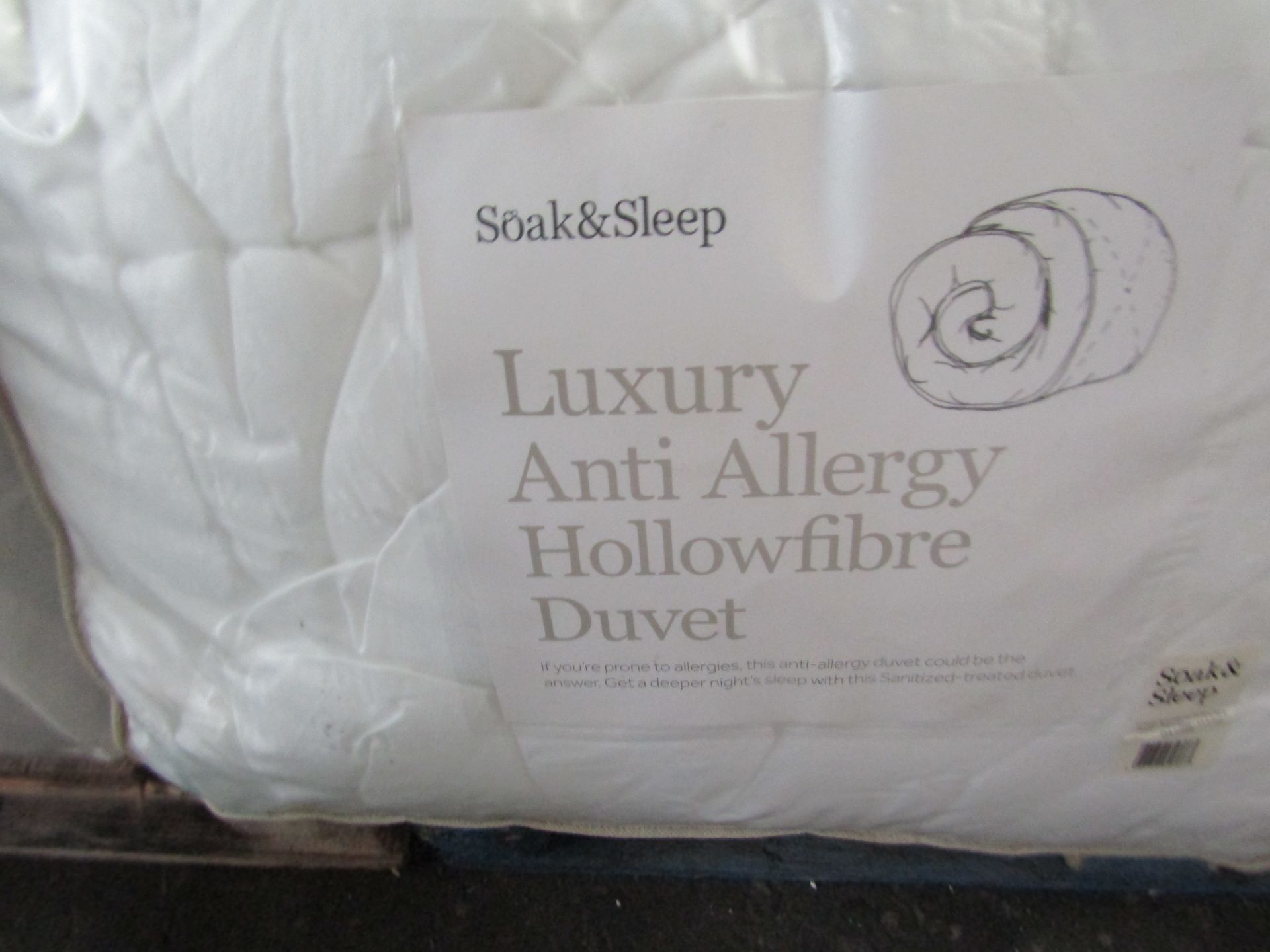 Soak & Sleep Anti Allergen Hollowfibre Duvet Superking 13.5 Tog RRP 60