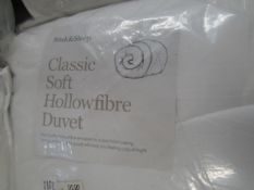 Soak & Sleep Classic Hollowfibre Duvet - Kingsize - 4.5tog RRP 60
