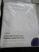 Soak & Sleep Soak & Sleep White 200TC Egyptian Cotton Double Duvet Cover RRP 42