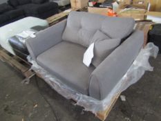 Sofology Finchley Armchair in Fresh Asphalt All Over with Grey Wood Feet RRP 749Sofology Finchley