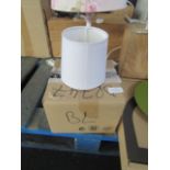 Empire White Linen Lampshade. Size: Base D30cm - RRP ?15.00 - New & Boxed. (DR747)