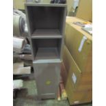 Bath Store - Tall Bathroom Unit Dove Grey Matt / 144x35x35cm - Good Condition & Boxed.