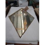 Brass Rim Mirror - Small H31 x W21 x D0.5cm - New & Boxed. (206)