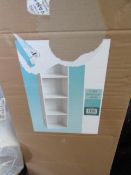 Asab - White 4-Tier Bookcase W30 x D24 x H106cm - Unchecked & Boxed.
