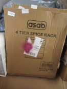 Asab - Stainless Steel 4-Tier Spice Rack - Boxed.