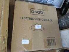 2x Asab - Corner Floating Shelf ( 1x Black & 1x White ) - Boxed.