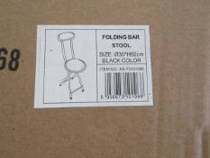 Asab - Folding Bar Stool - Unchecked & Boxed.