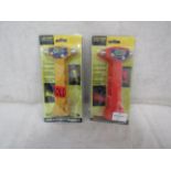 2X Lifetime Cars - Glow In The Dark Emergency Hammer ( 1X RED 1X YELLOW ) - Packaged.