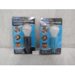2X Bright Ideas - Multi-Purpose LED Pull Light ( Battery Powered - 1X BLACK 1X BLUE ) - Packaged.