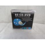 Hyundai - 60 CD/ DVD One Touch Storage Box - Unchecked & Boxed.