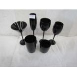 6X Various Black Glasses - All Good Condition.