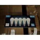 20x Packs of 5 Stanbow A60 E27 13w LED light bulbs, new and boxed