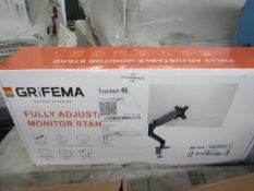Grifema Fully Adjustable Monitor Stand, 13-32", Unchecked & Boxed.