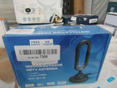 Indoor Outdoor HDTV Antenna, Unchecked & Boxed.