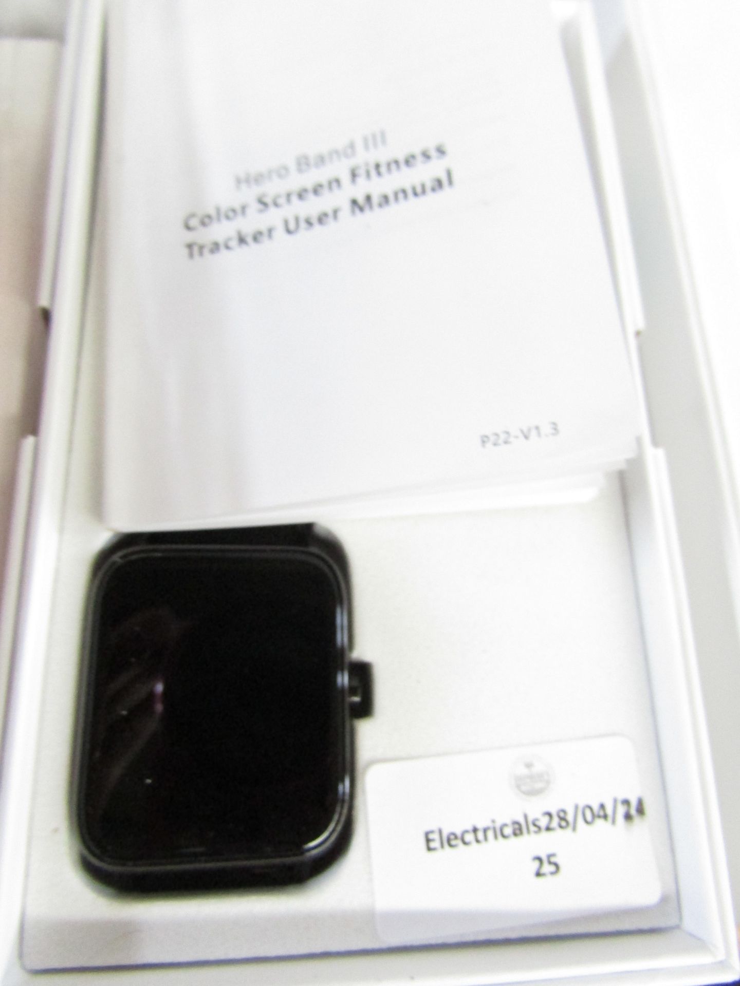 Hero Brand III Large Screen Heart Rate Bracelet Smart Watch, Black - Unchecked & Boxed.