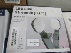LED Live Streaming Light, Model: F-610 - Unchecked & Boxed.