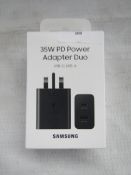 Samsung 35w PD Power Adapter Duo, USB-C & USB-A - Unchecked & Boxed.