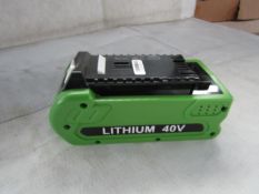 Rechargeable Lithium Ion Battery, 40v Max 2.5Ah 100Wh - Unchecked & Boxed.