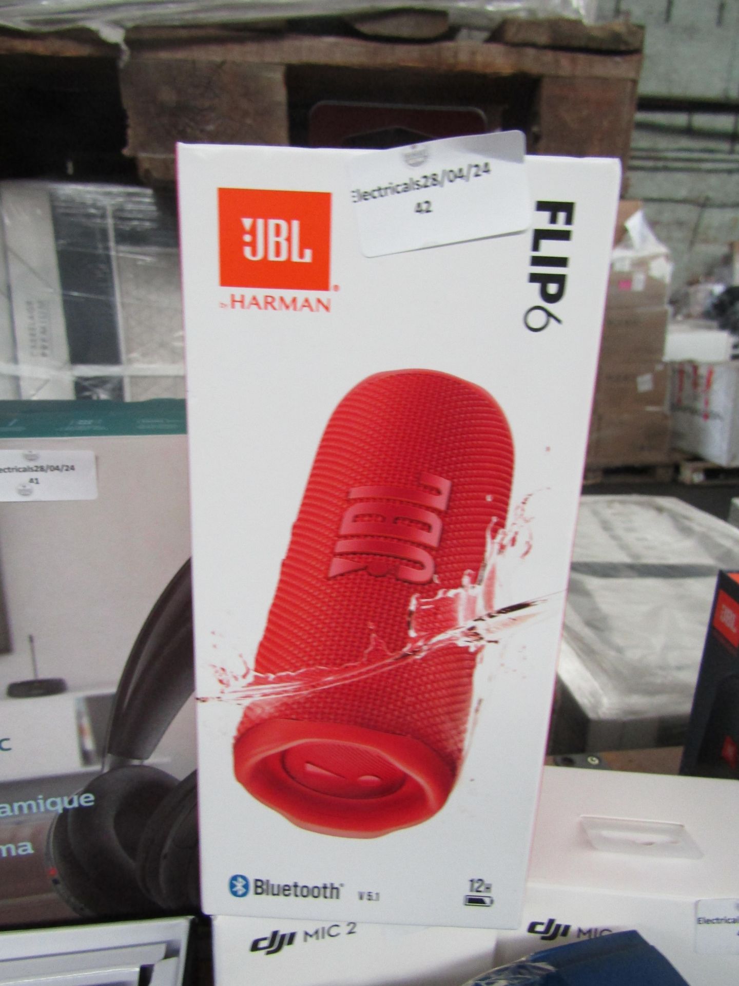 JBL Flip 6 Portable Bluetooth Speaker with 2-way speaker system and powerful JBL Original Pro Sound,