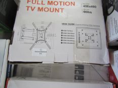 Full Motion TV Mount, Unchecked & Boxed.