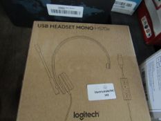 Logitech USB Headset Mono, H570e - Unchecked & Boxed.