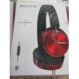 Sony MDR ZX310AP Wired Headphones In Red - Unchecked & Boxed.