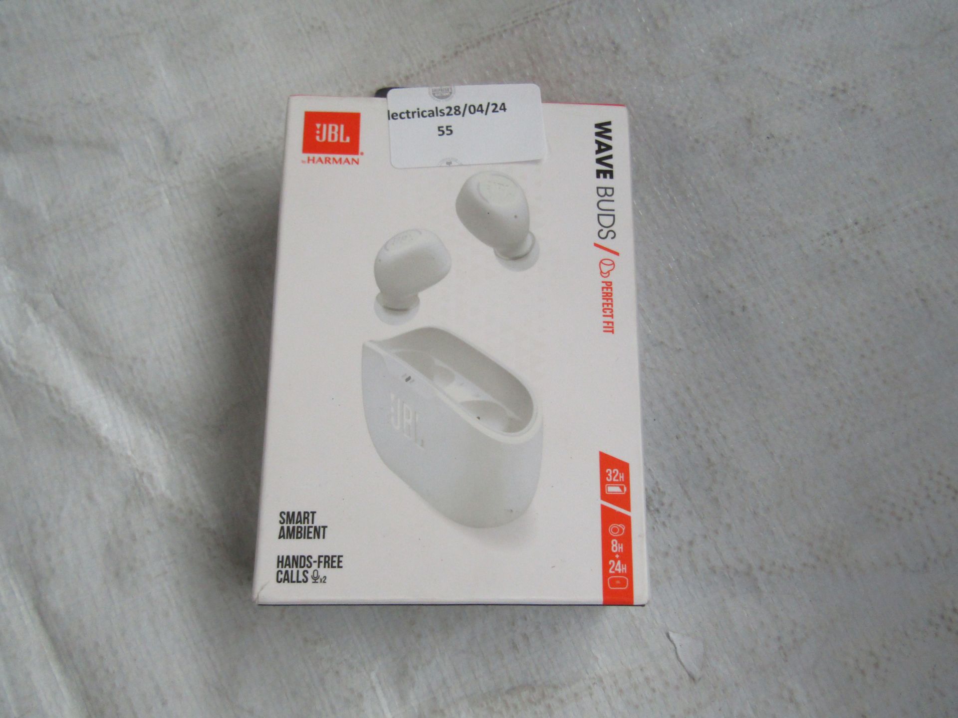 JBL Wave Buds Smart Ambient Wireless Earbuds With Charging Case - Unchecked & Boxed - RRP CIRCA £
