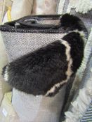 Furber Imran Fur Berber Rug In Black/Ivory 120X170Cm RRP 69