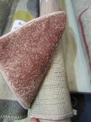 Hand Carved Cosmos Rug In Dusky Pink 80X150Cm RRP 35