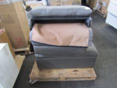 Pallet of 3 SCS grey sofa parts. Unchecked