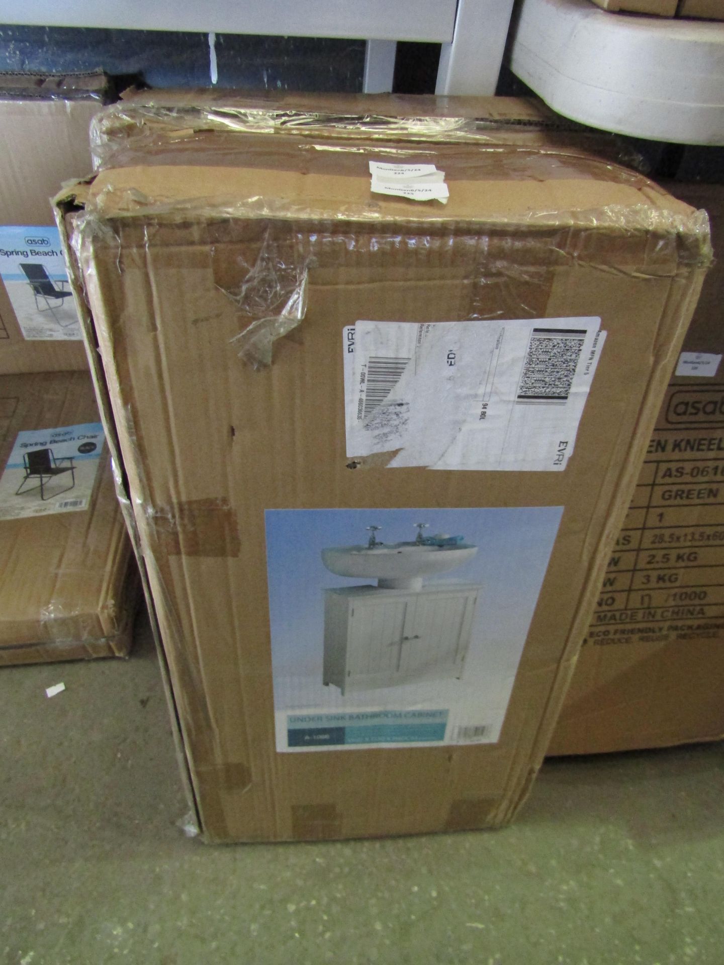 Under Sink Bathroom Cabinet, Size: w60xd30xh60cm - Unchecked & Boxed.