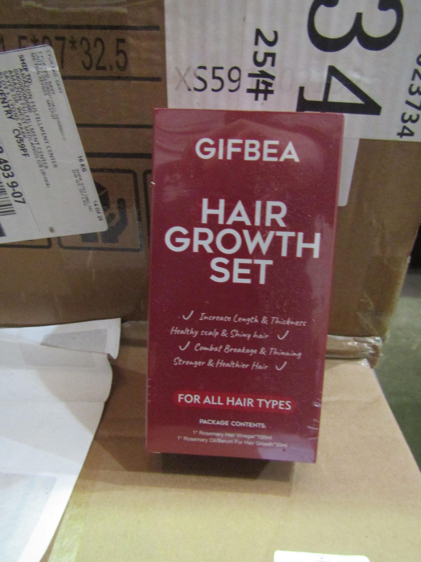 5x Gifbea Hair Growth Set( Rosemary Oil/Serum For Hair Growth) New & Packaged Use Within 12 Months