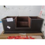 2x Fiimi Black Leather Storage Container - Both Unused & Boxed.