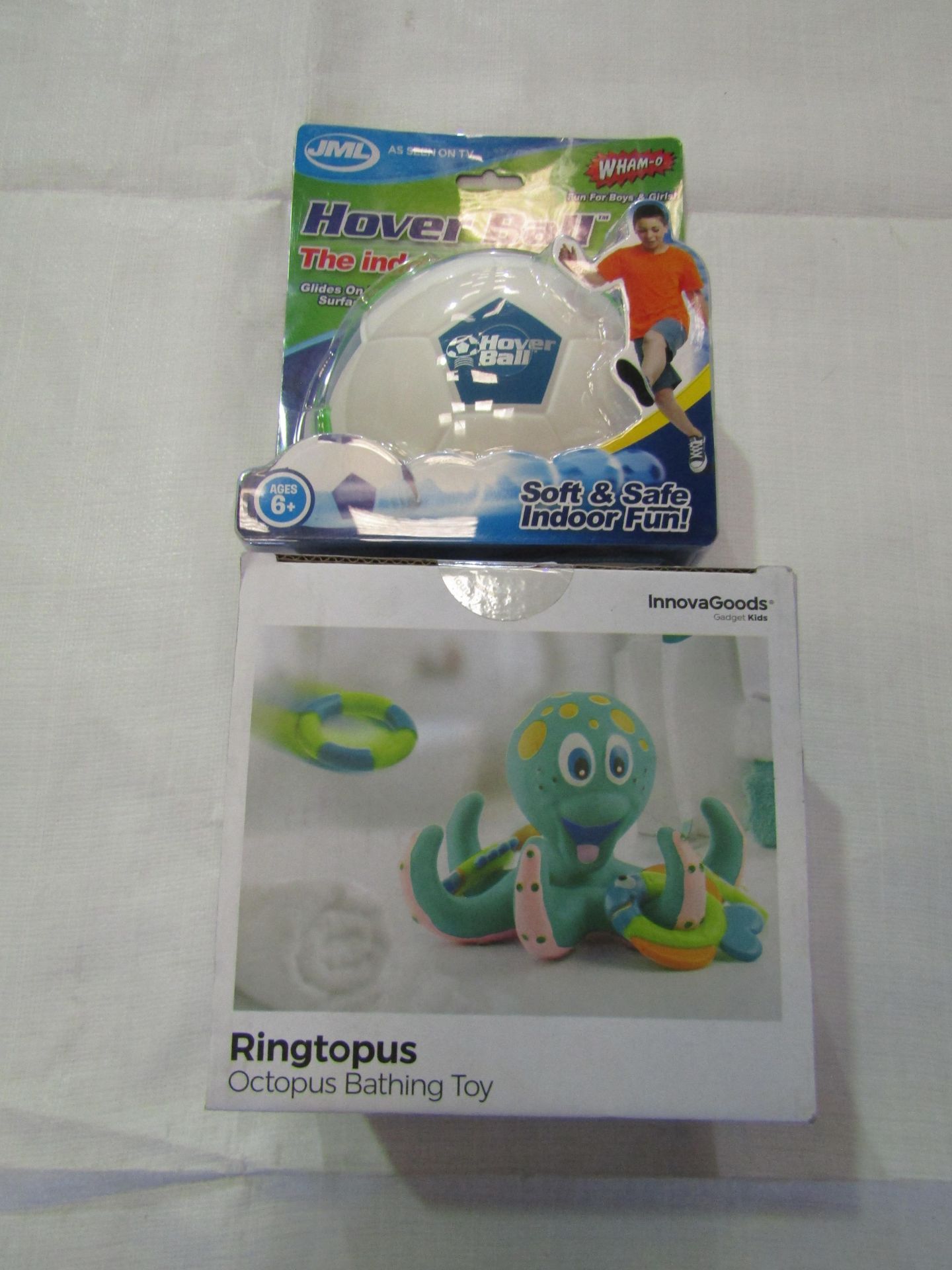 2x Items Being - 1x JML Hover Ball, The Indoor Ball That Glides - 1x Innovagoods Ringtopus Octopus