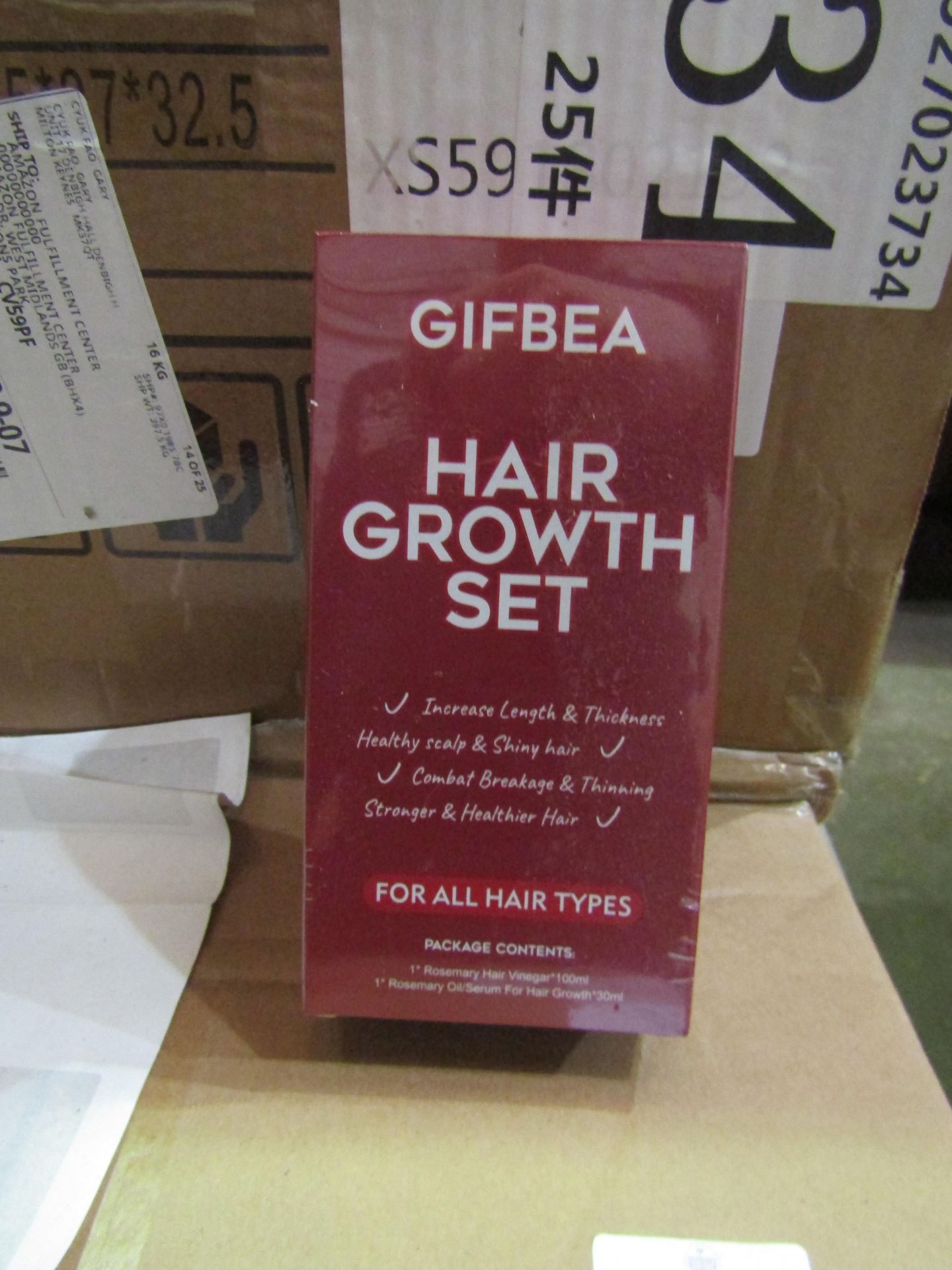 5x Gifbea Hair Growth Set( Rosemary Oil/Serum For Hair Growth) New & Packaged Use Within 12 Months