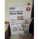 Asab 5-Tier Door Mounted Spice Rack - Unchecked & Boxed.