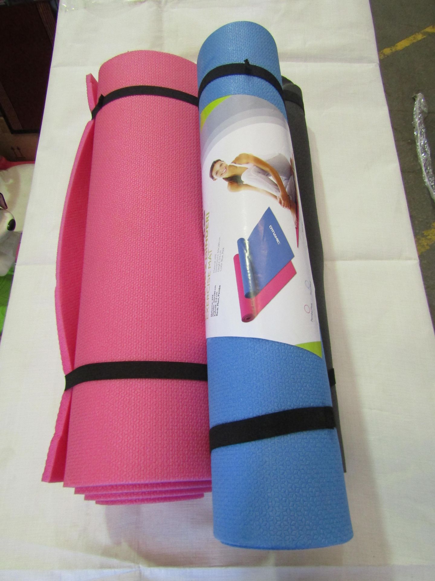 3x Various Exercise Mat's - All Unchecked & Rolled Up.