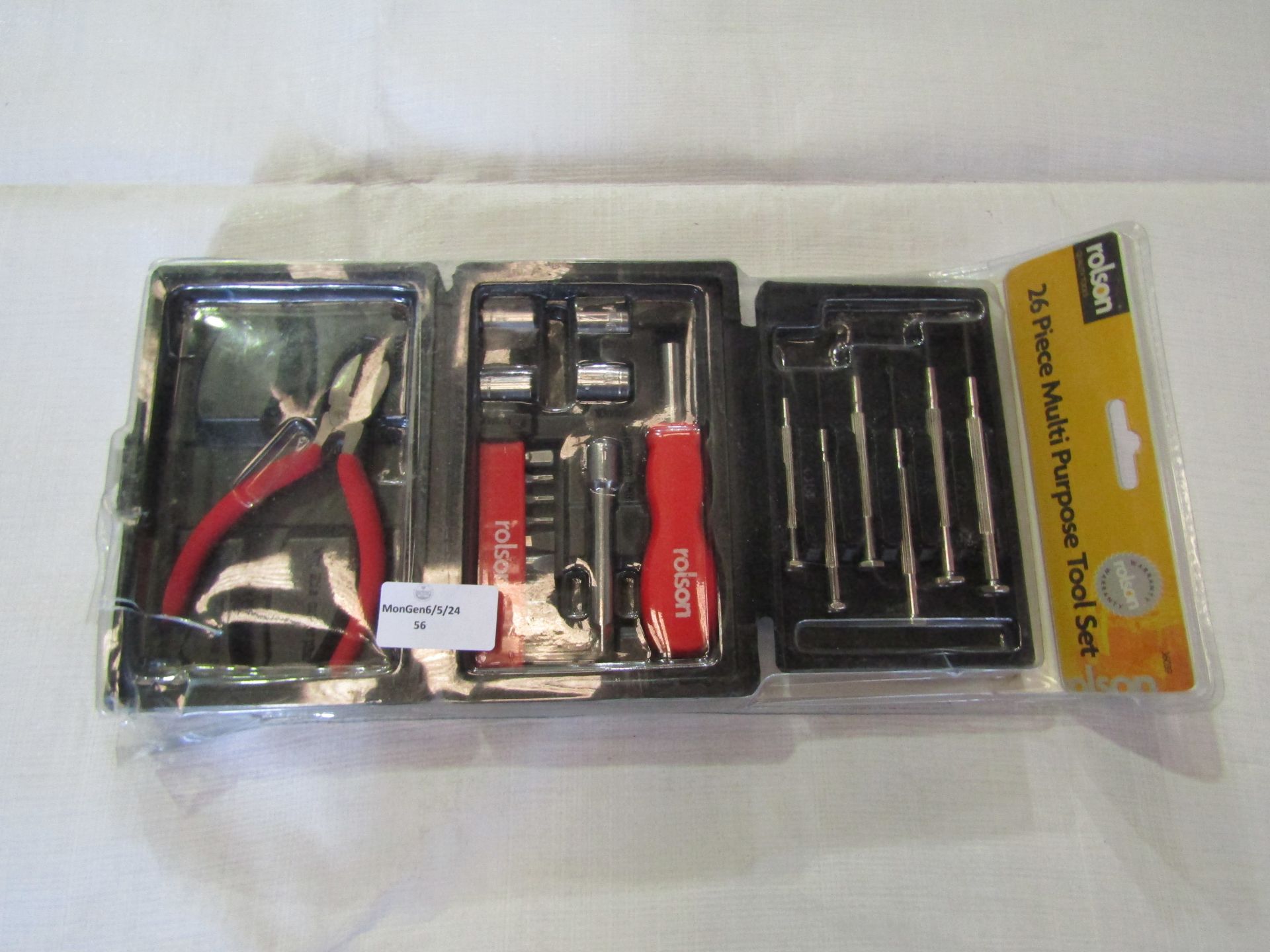 Rolson 26 Piece Multi Purpose Tool Set - Please Note One Item Is Missing But The Rest Is Present