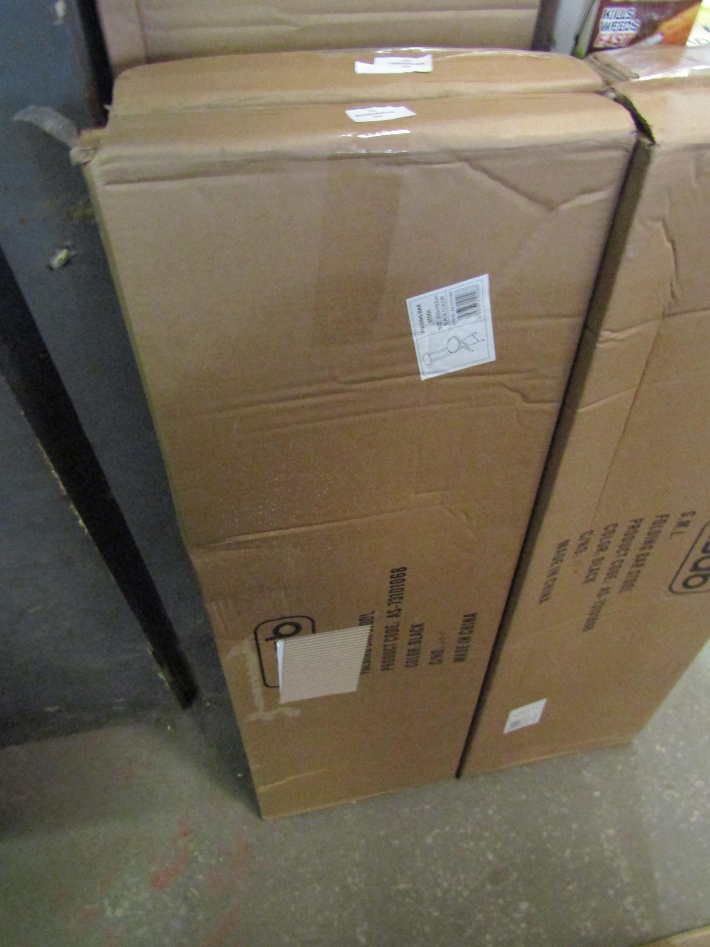 2x Folding Bar Stool In Black - Unchecked & Boxed.