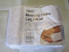 Asab Memory Foam Leg Pillow, Size: 20x20.5x15cm - Unchecked & Packaged.