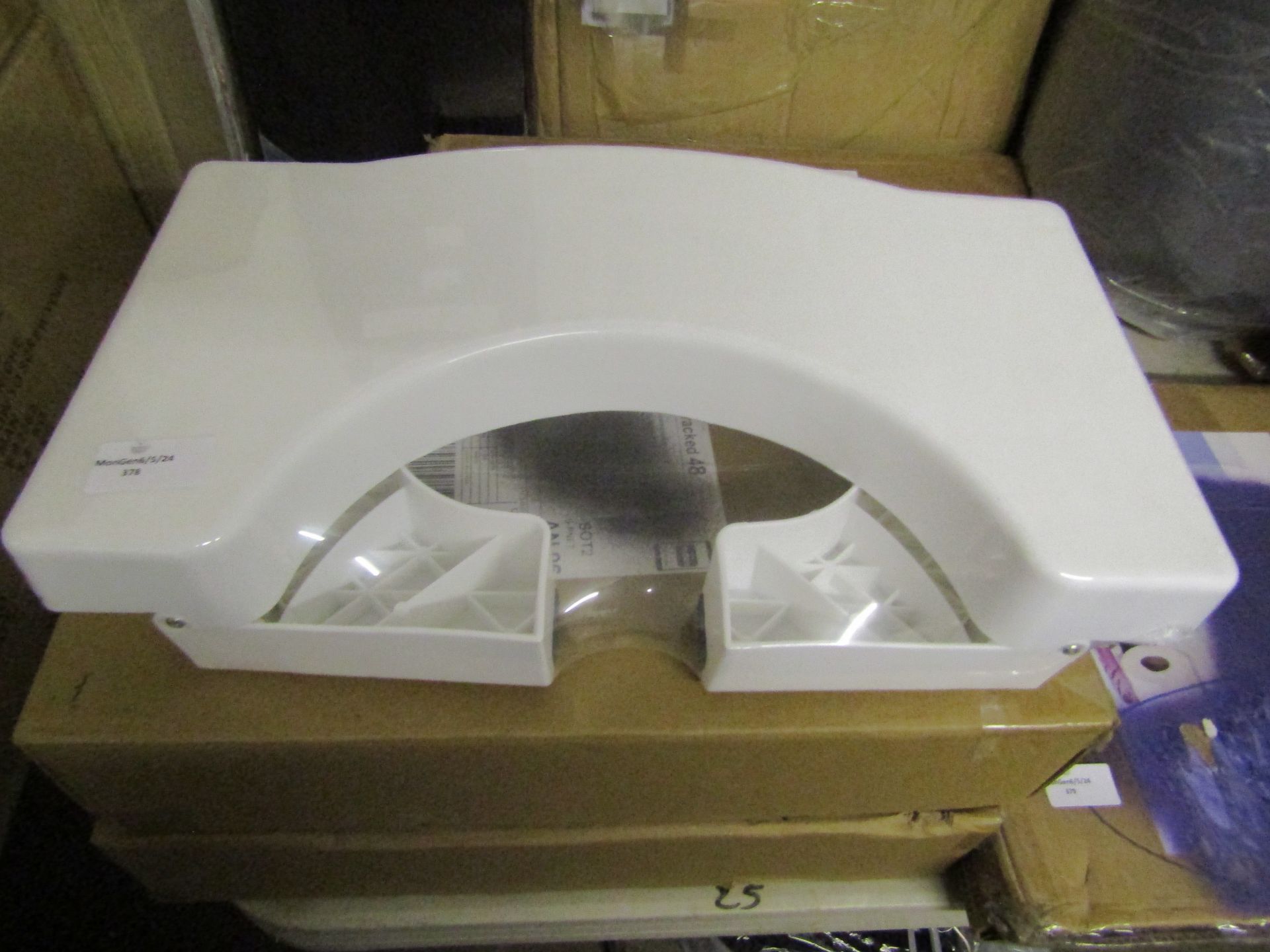 2x Asab Foldable Toilet Stool, White - Unused & Boxed.