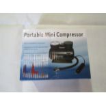 Portable DC 12V 300PSI Mini Compressor - Unchecked & Boxed.