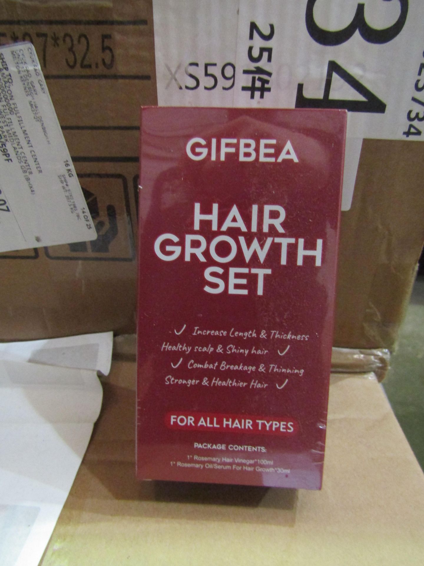 5x Gifbea Hair Growth Set( Rosemary Oil/Serum For Hair Growth) New & Packaged Use Within 12 Months